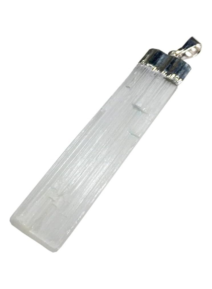 REBUY REBUY Selenite Pendant Crystal Healing Gemstone Pendant Stone Jewelry for Men & Women  - Image 1