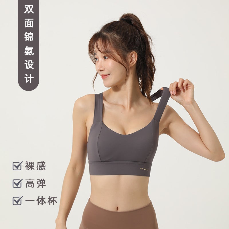 Cross-Type Beautiful Back Yoga Bra Outer Wear Shaped Push-Up Sports Bra Women'S Shock-Proof Running Quick-Drying Fitness Vest - Image 2