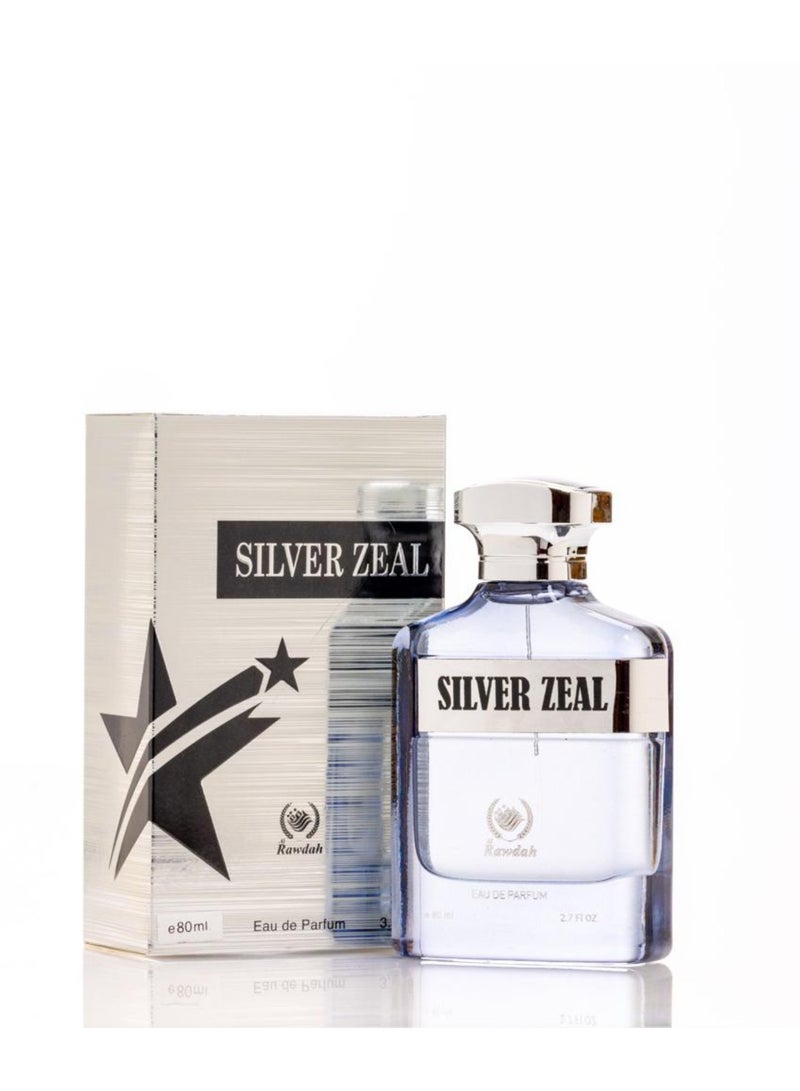 AL RAWDAH عطر سيلفر زيل من الروضة – عطر البرتقال، الكشمش الأسود والمسك للرجال (80 مل) - Image 1