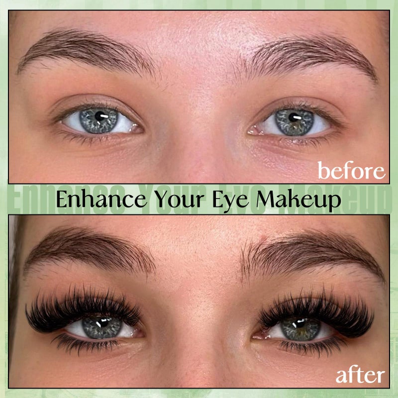 zanlufly Volume Lash Clusters with 5-7MM Bottom Lashes D-curly Eyelash Clusters Wispy Lash Extension 300Pcs Individual Lashes Thin Band Cluster Eyelash Extension 10-16MM Cluster Lashes DIY at Home by ZANLUFLY - Image 5