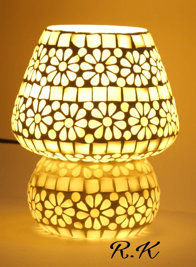 Rk Lighting House Table Lamp, Mashroom , Dome Shapped B22 Holder Table Lamp (White)Pack of 1 - Image 1