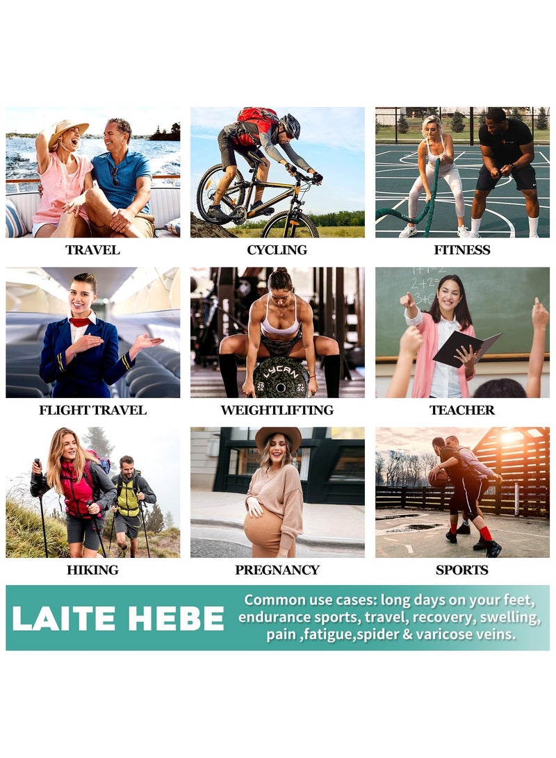 3 Piece Medical Compression Socks for Women Men Circulation Relief Calf Sole Fatigue Support for Nurses Running Hiking Recovery - Image 5