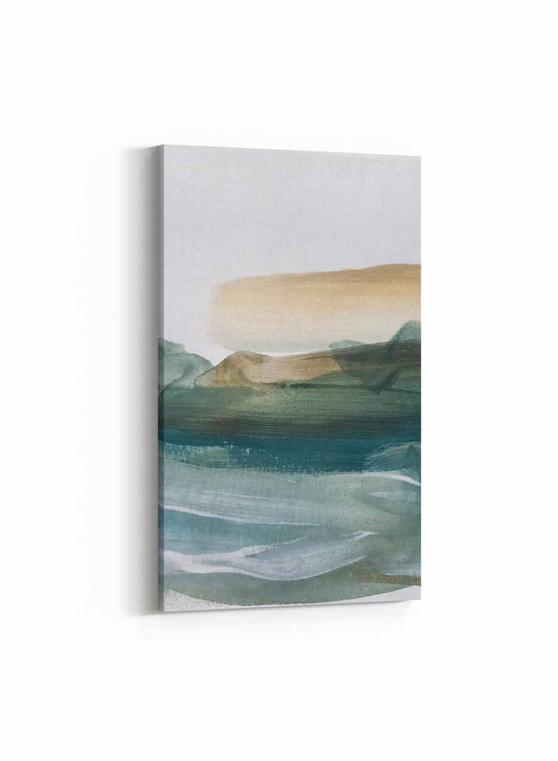 لوحة كانفاس على إطار خشبي، تصميم فن تجريدي للطبيعة، للمنزل، غرفة المعيشة، المكتب، الديكور - Image 1