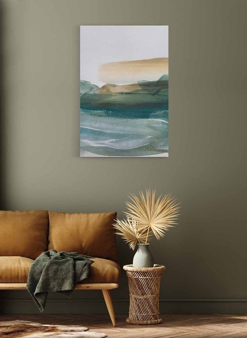 لوحة كانفاس على إطار خشبي، تصميم فن تجريدي للطبيعة، للمنزل، غرفة المعيشة، المكتب، الديكور - Image 3