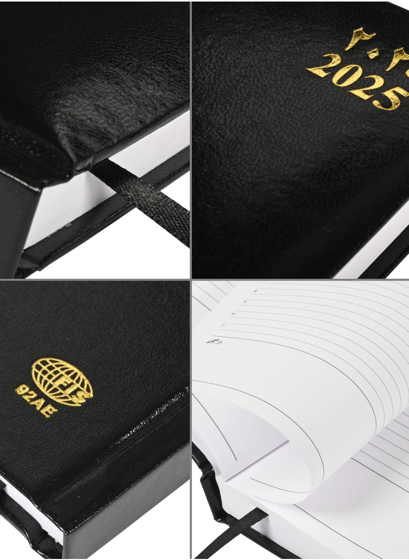 FIS FIS Diary 2025 Arabic/English (Saturday & Sunday Combined) A5, Black - FSDI92AE25BK  - Image 3
