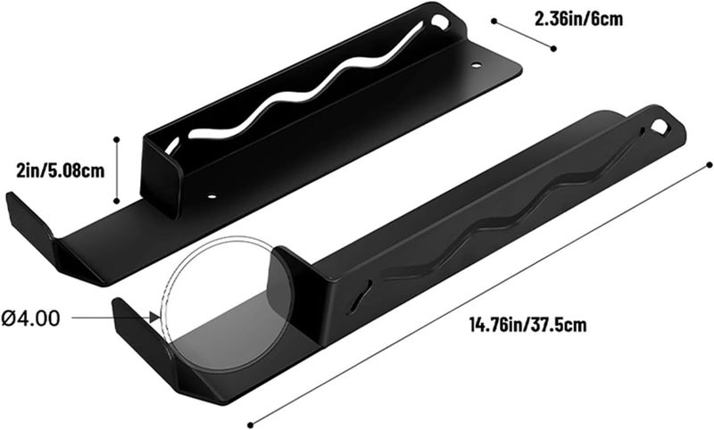 Aramox Truck Hydraulic Trolley Jack Holder, Stable Bracket Wall Mount Organizer with Front Wheel Fixing Slot Made of Steel for Car Tool - Image 2