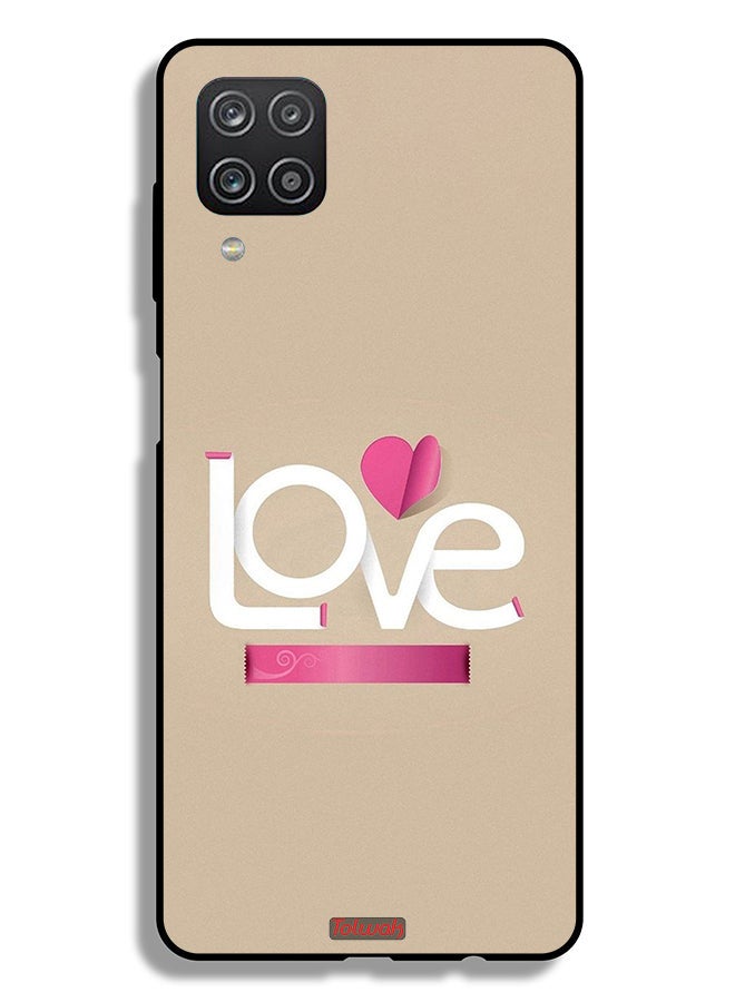 Tolwak Samsung Galaxy A12 Protective Case Cover Love Art - Image 1