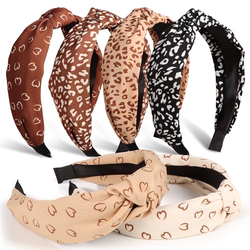 DiyJibb Headbands for Women Girls 6PCS Stylish Top Knotted Headbands Knotted Headband for Women Head Bands Wide Hairband Hair Accessories - Image 1