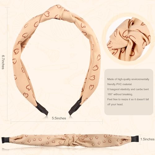DiyJibb Headbands for Women Girls 6PCS Stylish Top Knotted Headbands Knotted Headband for Women Head Bands Wide Hairband Hair Accessories - Image 3