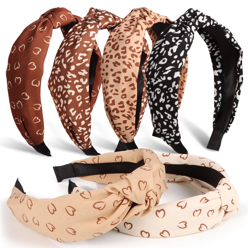 DiyJibb Headbands for Women Girls 6PCS Stylish Top Knotted Headbands Knotted Headband for Women Head Bands Wide Hairband Hair Accessories - Image 2