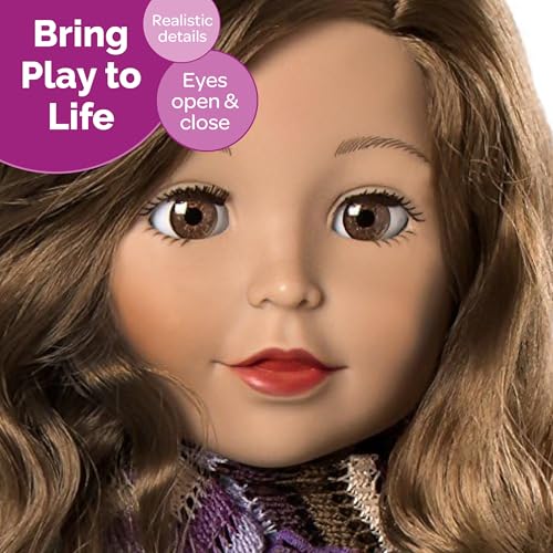 Adora Amazing Girls - 18” Fashion Doll, Poseable Limbs, Rooted Hair for Styling, Open and Close Eyes, Soft Huggable Body Stylish Playmate (Ava) - Image 5