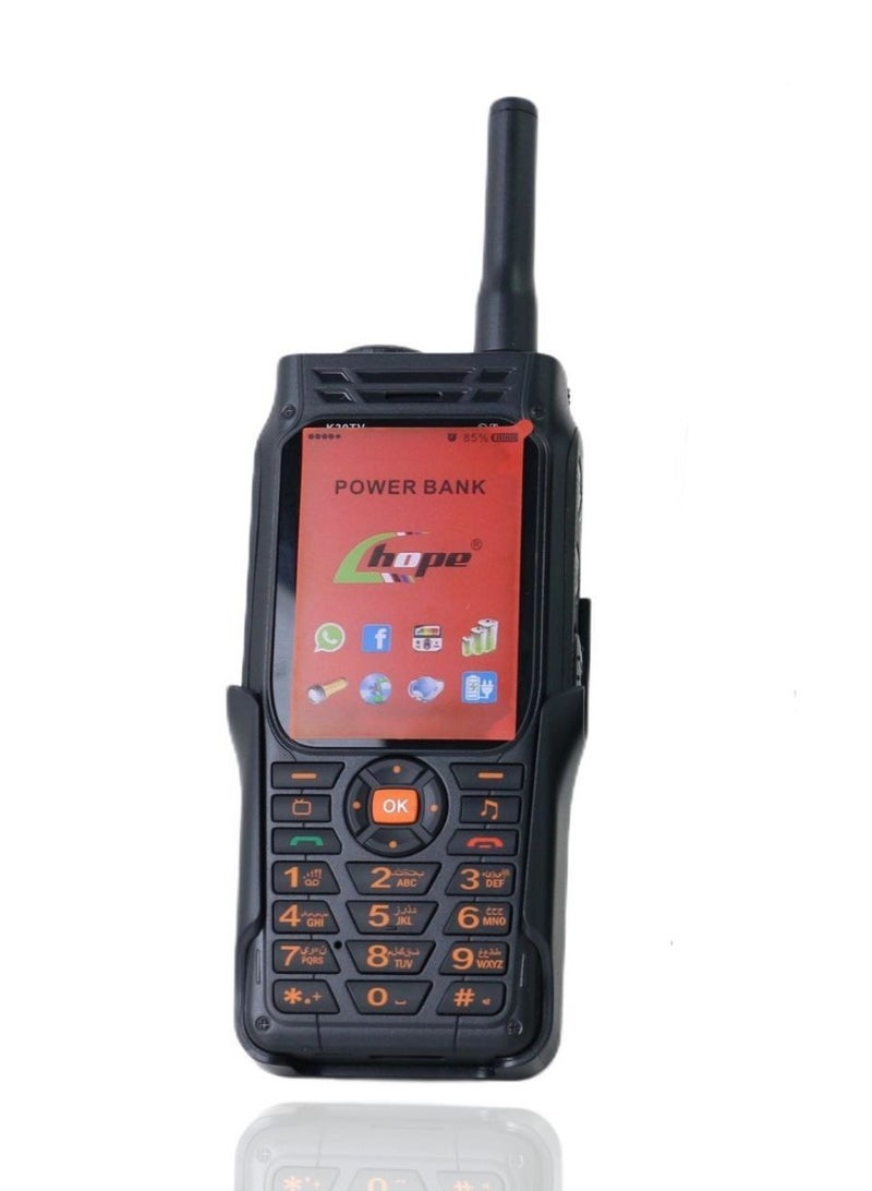 هوب 📡🏕️ جوال قوي الاتصال للرحلات والتخييم – بطارية عملاقة 22000mAh + باور بنك + مصباح مدمج وهوائي قابل للإزالة! - Image 1