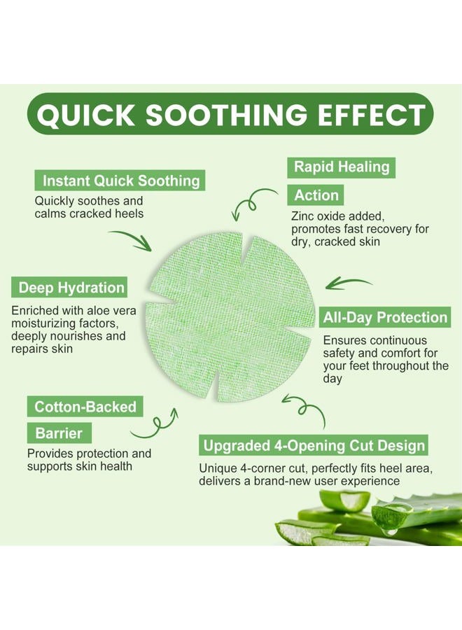 TEAWOO 30PCS Patented Aloe Vera Cracked Heel Treatment Patches, New Upgraded Cracked Heel Repair Bandage - Image 4