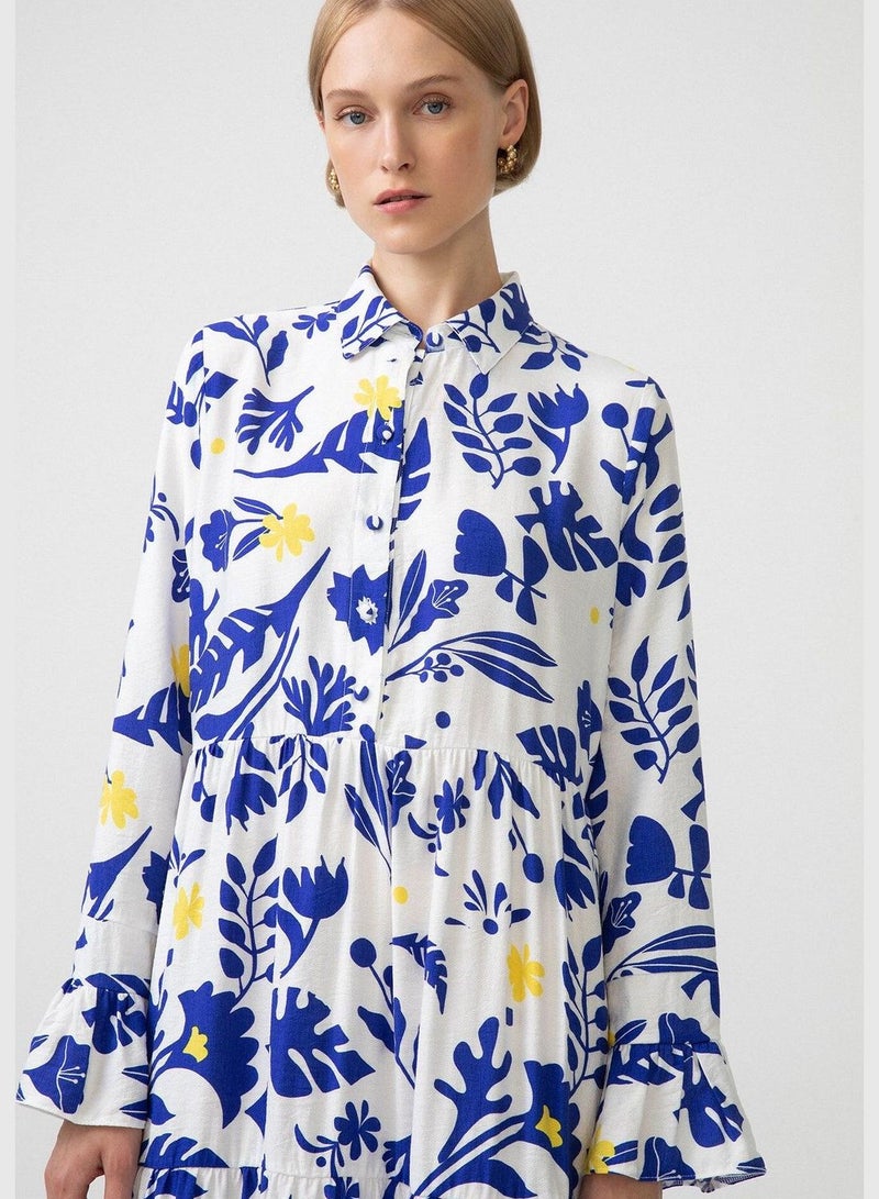 Touche فستان ميدي قطن مزخرف بالزهور - Image 2