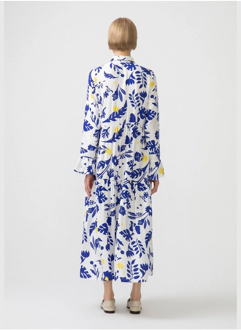 توتشي FLOWERED FRILLY DRESS
