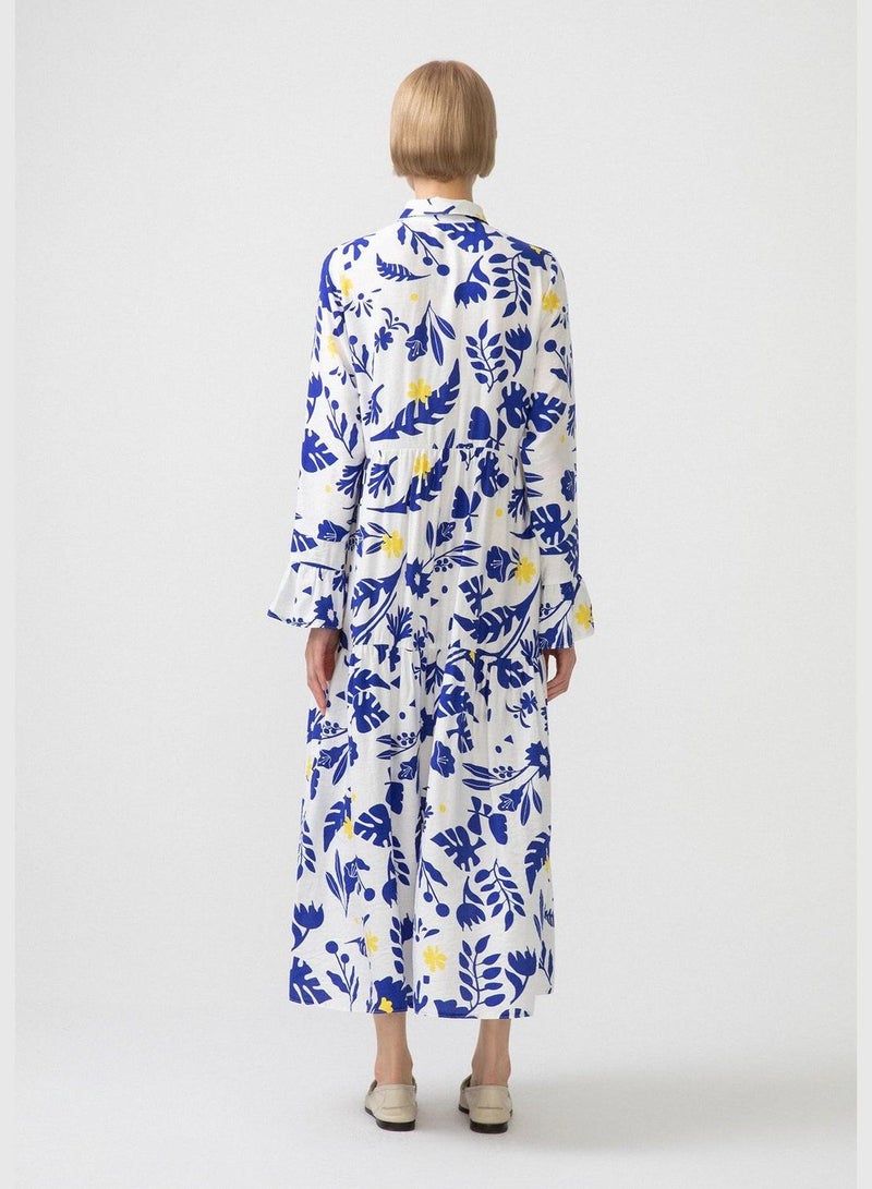 Touche فستان ميدي قطن مزخرف بالزهور - Image 5