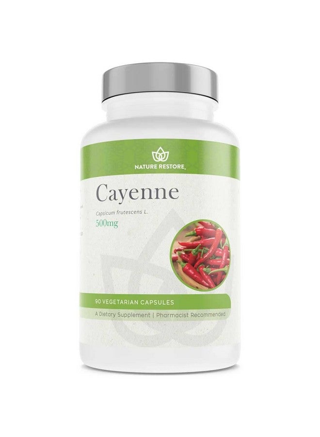 Nature Restore Cayenne Pepper Extract Supplement, Standardized to 0.45 Percent Capsaicin, 70,000 Scoville Heat Units, 90 Capsules, Manufactured in USA, Non-GMO & Gluten Free - Image 1