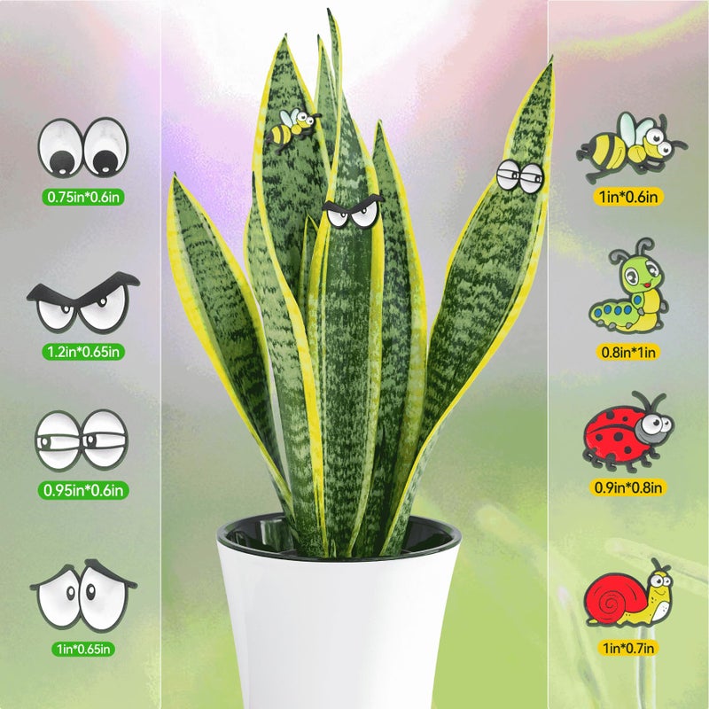 Cslehel Plant Magnets Eyes for Potted Plants 8 PCS Cute Magnetic Plant Eyes with Cartoon Eyes, Funny Plants Pins for Indoor Outdoor Office Plants Accessories, Plants Lover Gifts, Magnets for Fridge - Image 4