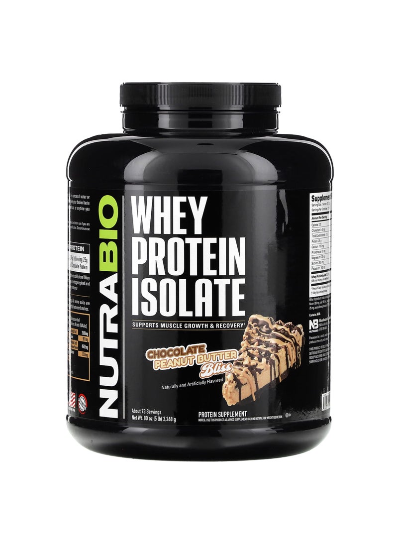 Whey Protein Isolate, Chocolate Peanut Butter Bliss, 5 lb (2,268 g)