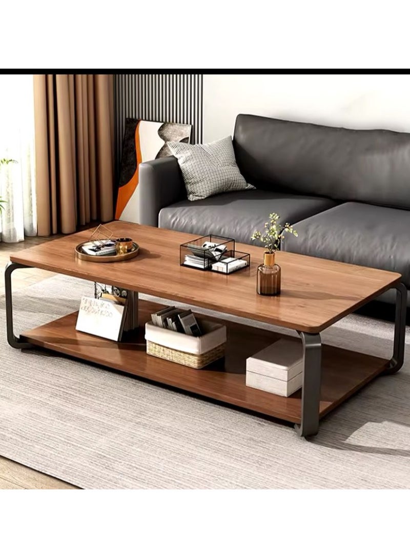 DubaiGallery Double Layer End Table Coffee Table Sofa Table Bedside Table for Living Room Small Space - Image 1
