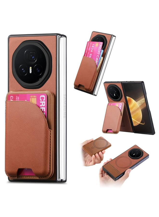 اس-توب جراب لهاتف Honor Magic V3 من الجلد الصناعي المائل مع حقيبة بطاقات وغطاء خلفي مغناطيسي للهاتف - Image 1