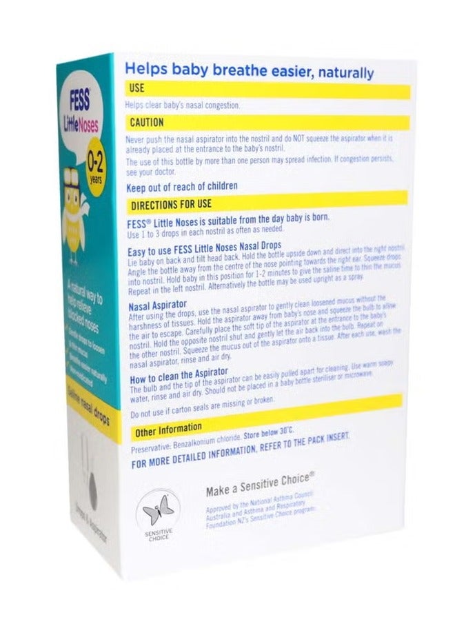 FESS Little Noses Saline Nasal Drops - Image 2