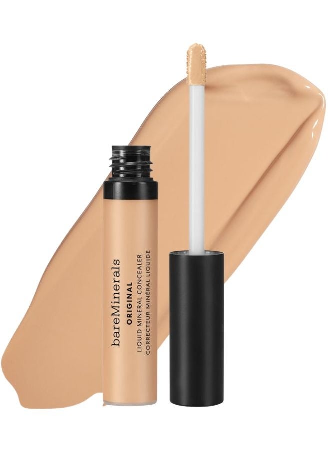 خافي عيوب المعادن السائل الأصلي من bareMinerals - درجة 2C فاتحة | خافي عيوب معدني سائل مرطب ومشرق بتغطية قابلة للبناء ولمسة نهائية طبيعية مشرقة - 6 مل - Image 1
