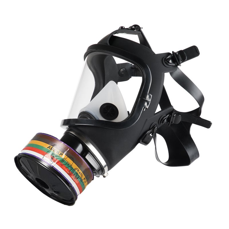 Full Face Respirator: Camouflage Five-point Adjustable Headband - RD40 Universal Interface Full Facepiece - Low Resistance Dual Inhalation Valves for Coal Mining, Painting, Biogas Work - Image 4