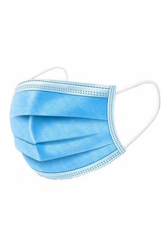 MedOne 50-Pieces 3 Ply Disposable Blue Face Mask For Adults Individually Packed  - Image 3