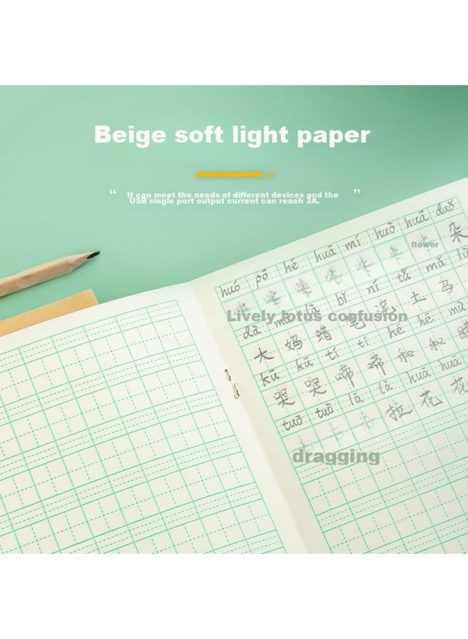 M&g Stationery Character Writing Book, 36k Chinese Pinyin Grid Notebook, 7 Rows 8 Columns 56 Grids, First Grade Chinese Language Workbook, Elementary School Student Notebook, 10 Books K36124b - Image 4