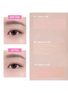 BBI@ BBIA Bbia Last Powder Pencil 3 Colors - Shimmer Glitter Stick Eyeshadow Eyeliner, Under Eye Highlighter Stick Smooth Long-Lasting Creamy Crayon Eye Shadow Liner Pencil Korean Eye Makeup (01 Cherry Milk)  - Image 4