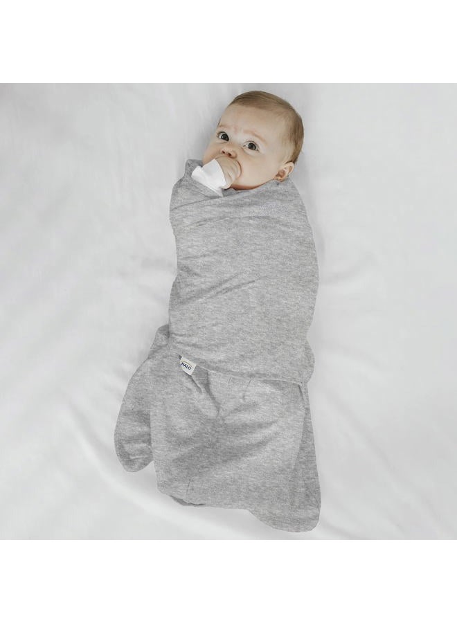 Halo 100% Cotton Sleepsack Swaddle, 3-Way Adjustable Wearable Blanket, TOG 1.5, Heather Grey, Small, 3-6 Months  - Image 4