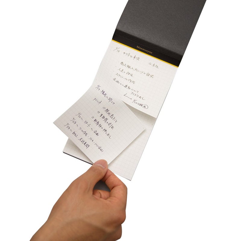 Maruman MNEMOSYNE Notebook 7.09 x 3.94 Inches (Long type), Double perforations, 5mm-squared, 50 Sheets (N177A) - Image 4