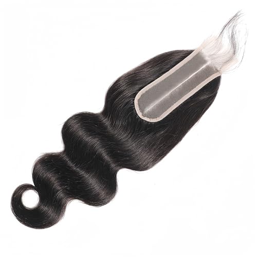 Risbaer Brazilian 2x6 Swiss Lace Closure Body Wave Remy Hair High Ratio Hair Closure Human Hair Middle Part Lace Closure Natural Color (20 inch) - Image 3