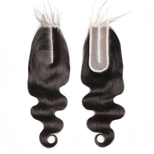 Risbaer Brazilian 2x6 Swiss Lace Closure Body Wave Remy Hair High Ratio Hair Closure Human Hair Middle Part Lace Closure Natural Color (20 inch) - Image 4
