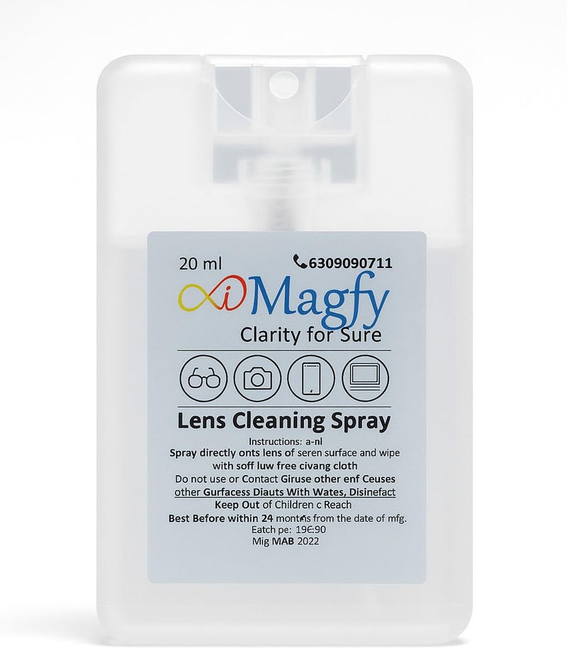 iMagfy Lens Cleaning Spray 3 Pack (20ml Each) with Free Microfiber Cloths & Mini Screwdriver Keychain | Safe Cleaner for Eyeglasses, Screens, Camera Lens, Laptop, Mobiles - Image 1
