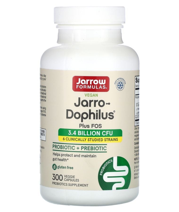 jarrow formulas Vegan Jarro-Dophilus Plus FOS 300 Veggie Capsules