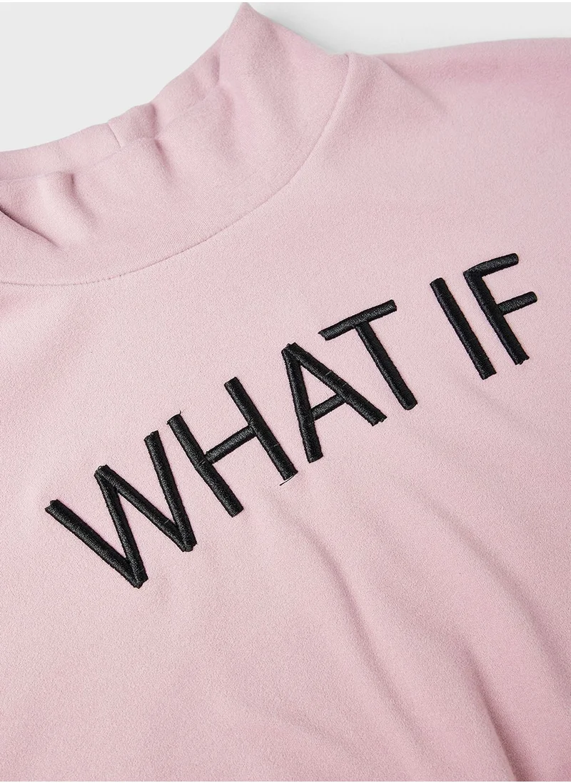 NAME IT Kids Slogan Long Sleeve Sweatshirt