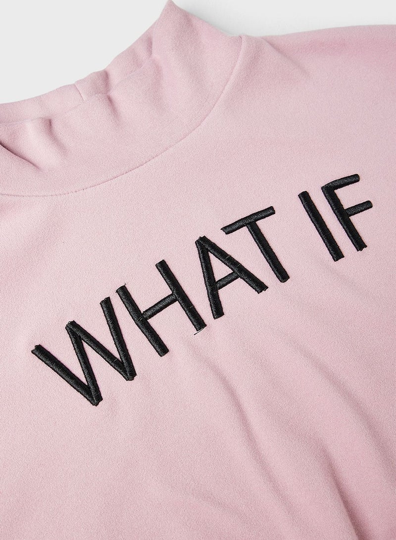 NAME IT Kids Slogan Long Sleeve Sweatshirt  - Image 3
