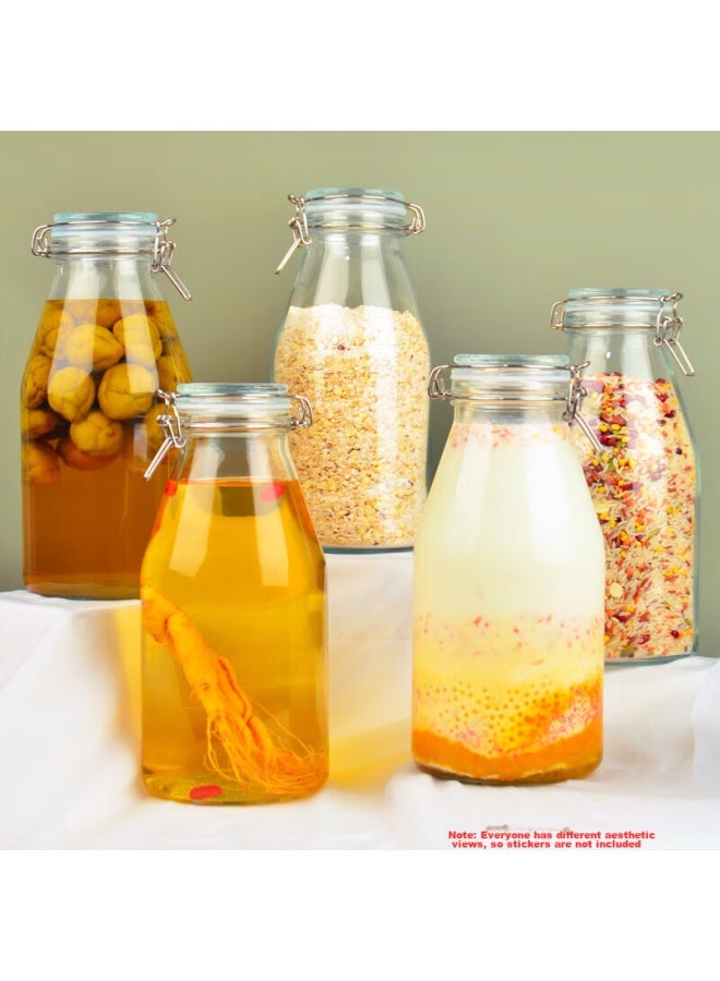 Scybe Infusion Bottle, Sealed Jar, Alcohol Infusion Container, Glass Sealed Jar, Liquor Infusion Bottle, Empty Bottle, Weida 1400ml - Image 4