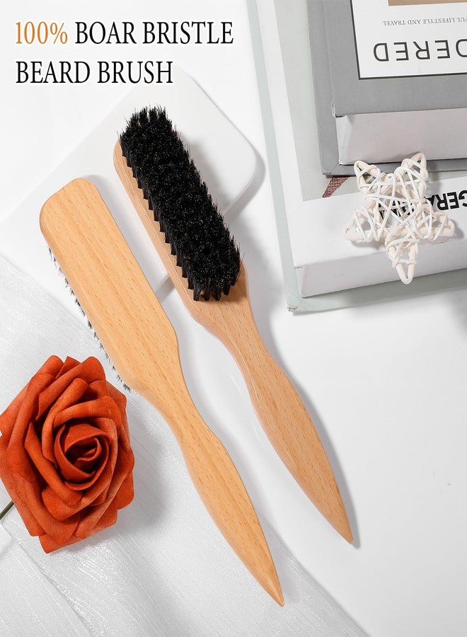 Kifmurase 100% Boar Bristle Slick Back Hair Brush, Thick Bristles with Beech Handle for Smooth Sleek Styles, Stiff Reinforced Boar Hairbrush for Parting Backcombing Sectioning Edge Control Flyaways - Image 4