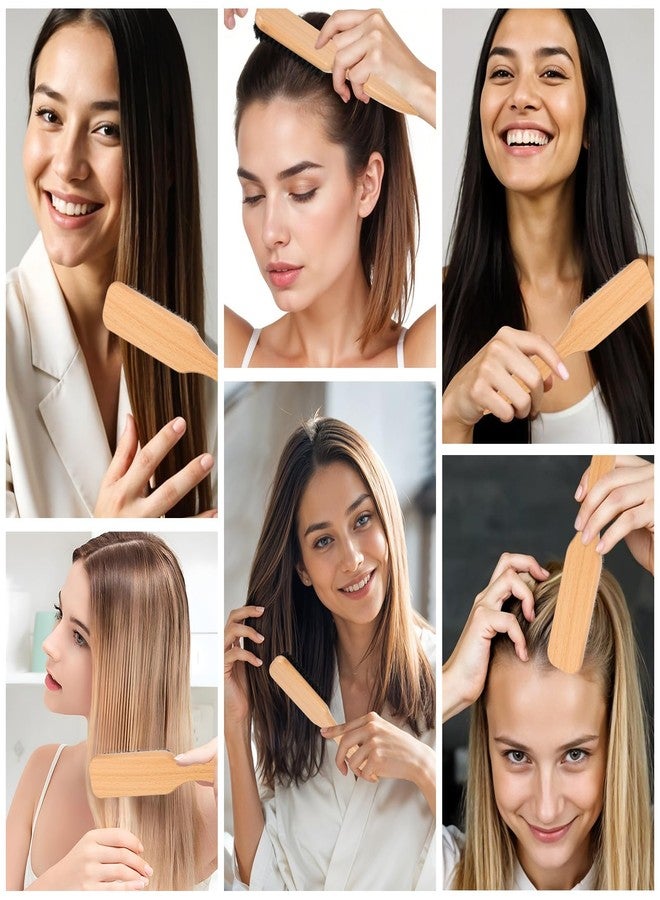Kifmurase 100% Boar Bristle Slick Back Hair Brush, Thick Bristles with Beech Handle for Smooth Sleek Styles, Stiff Reinforced Boar Hairbrush for Parting Backcombing Sectioning Edge Control Flyaways - Image 5