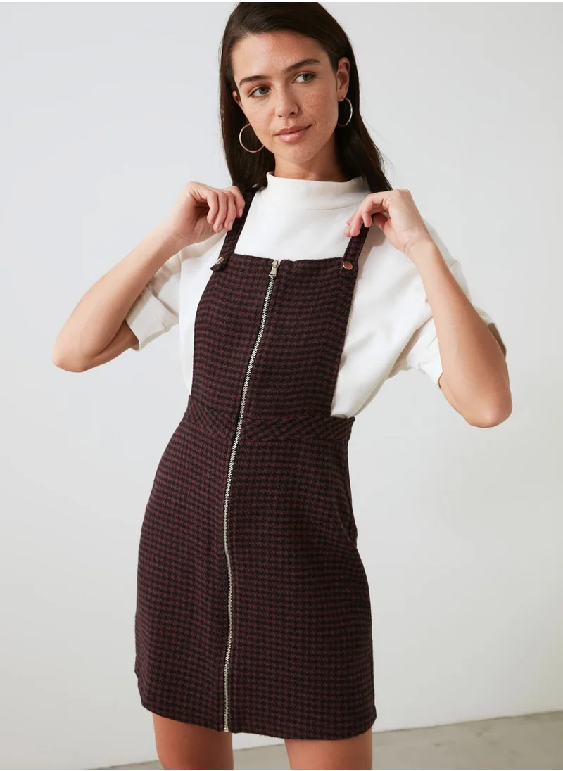 trendyol Zip Through Pinafore Dress