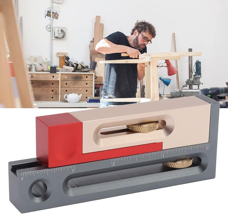 كتلة القياس المتحركة لأعمال النجارة منضدة المنشار ضابط فتحة أداة النقر واللسان - Image 4