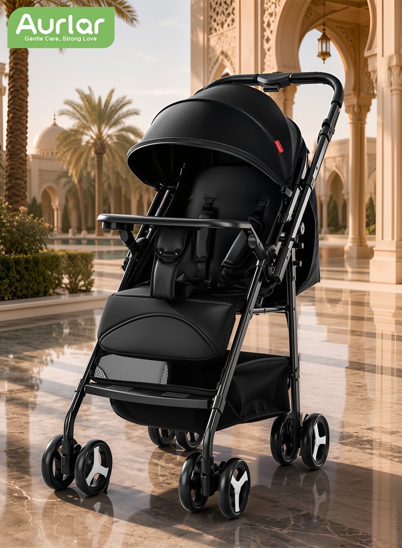 Aurlar Two-Way Conversion Foldable Stroller With One-Touch Folding, Adjustable Front And Rear, Dining Table, Adjustable Angle - Image 1