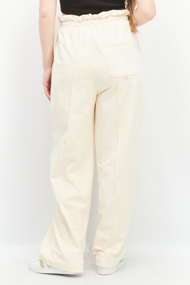 PUMA Women Sportswear Fit Embroidered Infuse Paperbag Outdoor Pants, Beige - Image 4