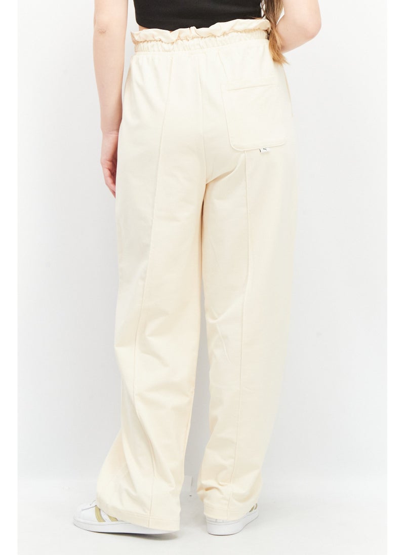 PUMA Women Sportswear Fit Embroidered Infuse Paperbag Outdoor Pants, Beige - Image 5