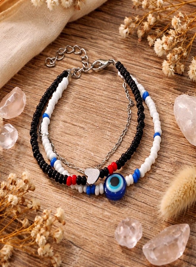 High Trendz Evil Eye Adjustable Nazaria Trendy Daily Use Bracelet (5.5 Inch + Extention) (Modern) - Image 4