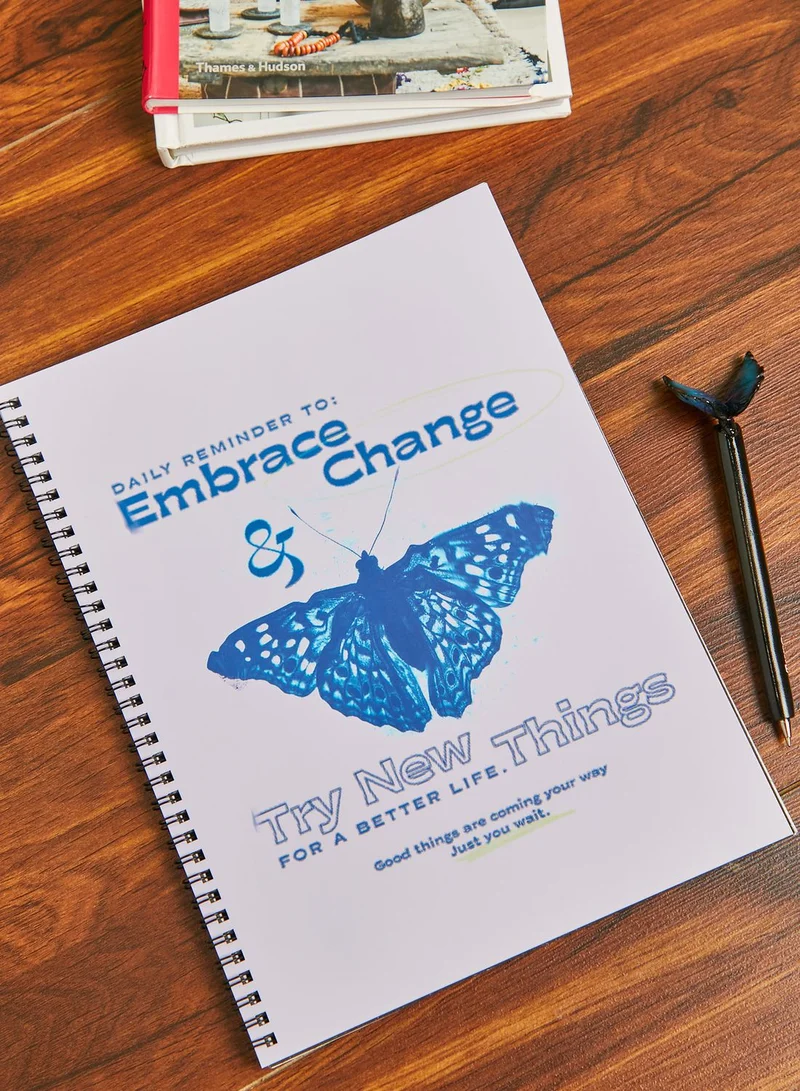 Typo Embrace Change Butterfly A4 Spinout Notebook