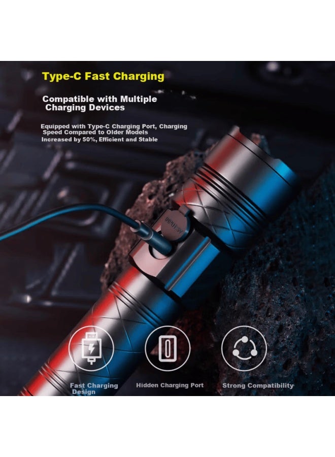 Aux High-power Flashlight Outdoor Super Bright Long-range Durable Home Property Military Cycling Emergency Light - Image 4